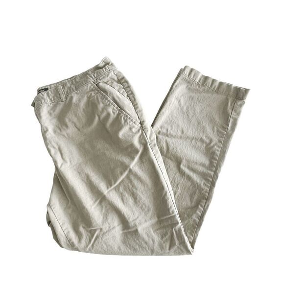 Banana Republic Womens Casual Pants Girlfriend Fit Light Olive Green Size 14 - Picture 1 of 9